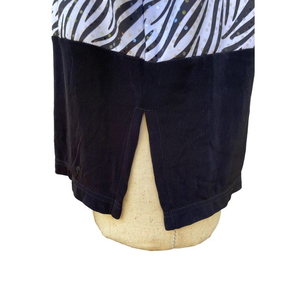 Slinki Women's Open Front Zebra Jacket Black Colorblock Size Medium - Picture 7 of 8